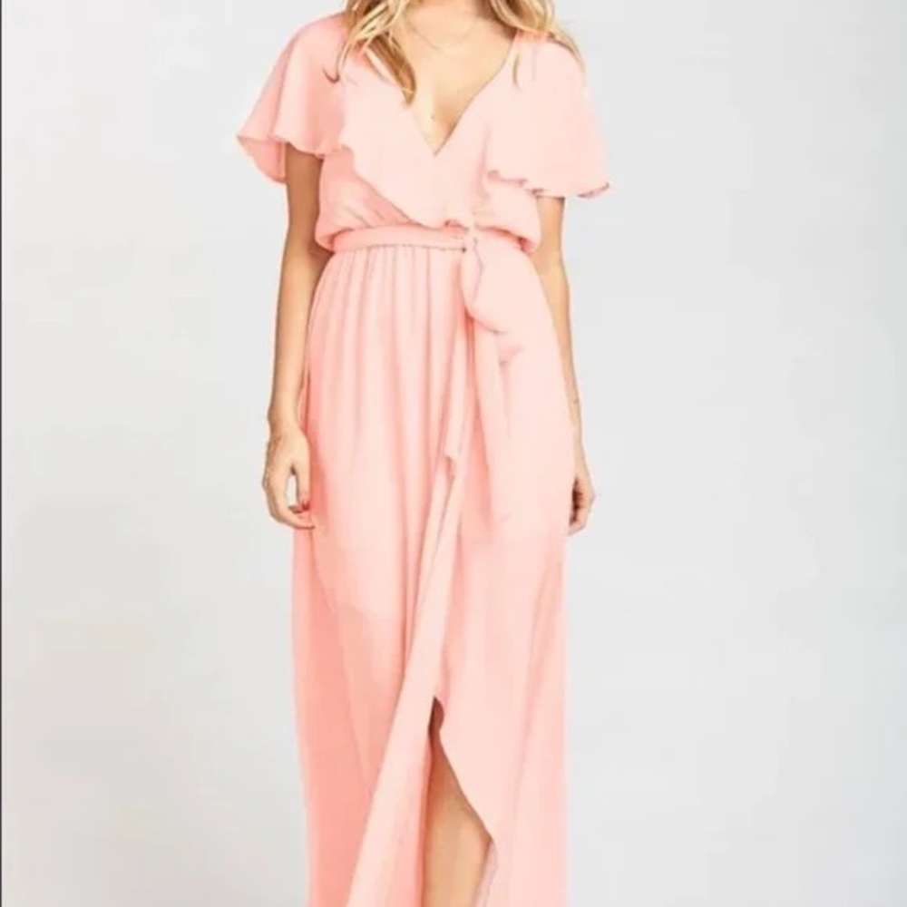 Show Me Your MuMu Pink Maxi Dress with Elegant Flow